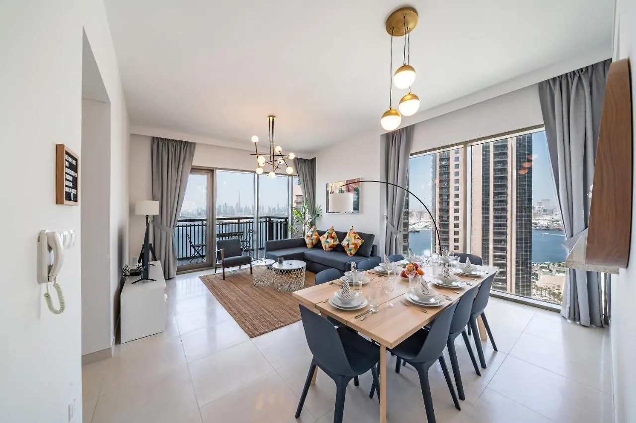 Apartment Panoramic Burj Views - Lovely 3Br In Creek Harbour Dubai